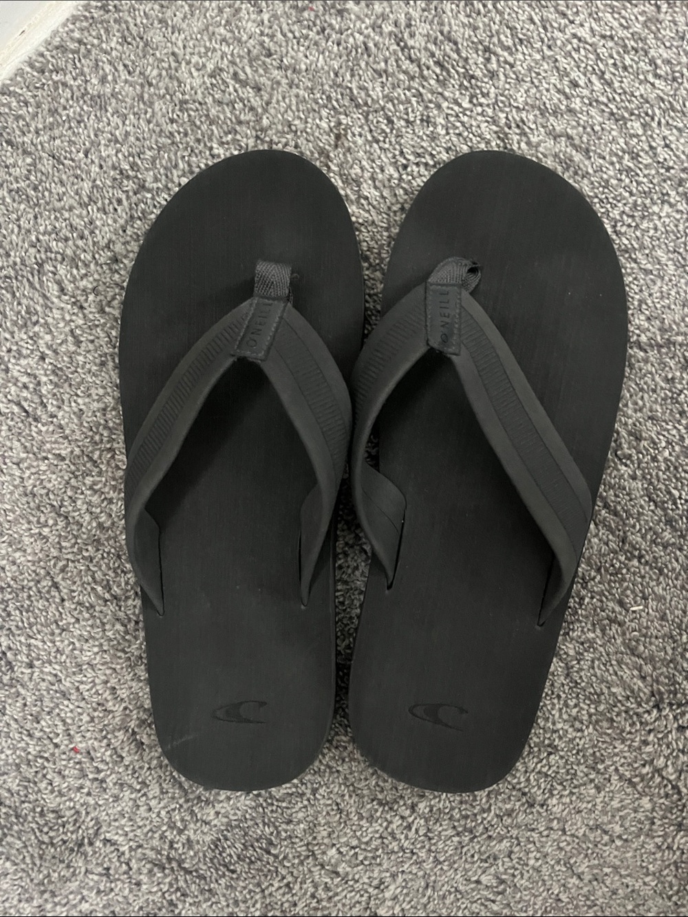 Black Oneill  Flip Flop Sandals - Logo on Footbed